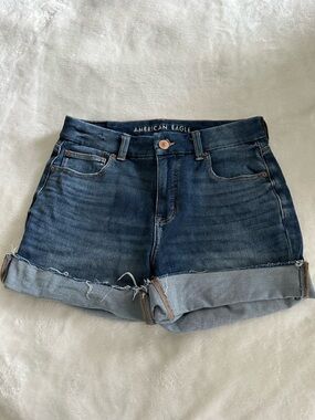 American Eagle Outfitters Women's Denim Curvy Midi The Dream Shorts Size 8